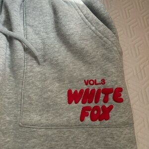 white fox sweatpants